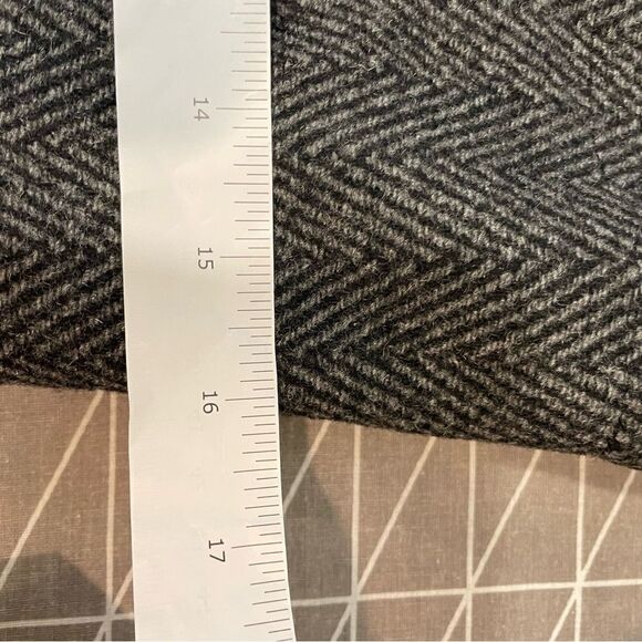 DANIER Leather Sleeves Herringbone print Wool Bomber Jacket Double Lined - Picture 12 of 14